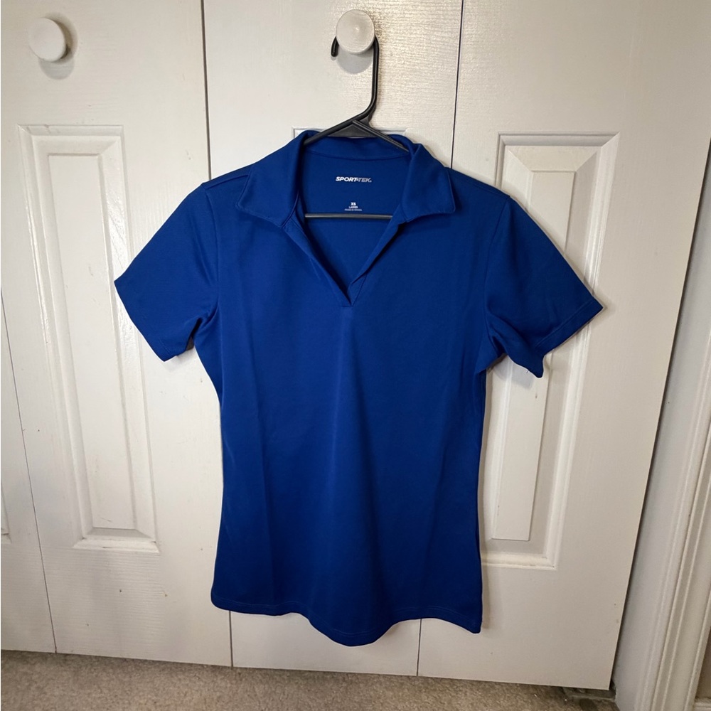 Sport-Tek Women's Short Sleeve Blue Top